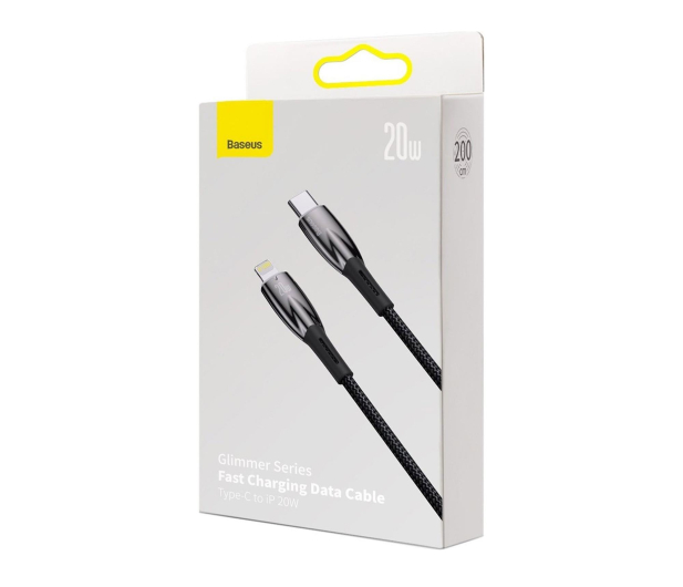 Baseus Kabel CADH000101 Lightning - USB-C PD 20W 480Mb/s 2m czarny - 1502045 - zdjęcie 3